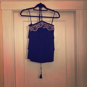 White House Black Market Embroidered Top